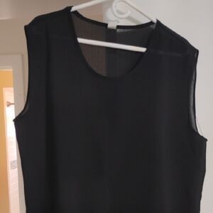 Connie Elegant Black Sleeveless Blouse